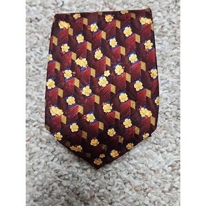 Robert Talbott Best of Class Silk Tie Burgandy Gold Floral Nordstrom USA